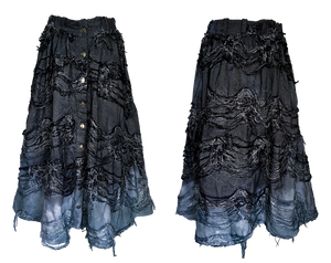 Hand-dye Gradation Reversible Skirt